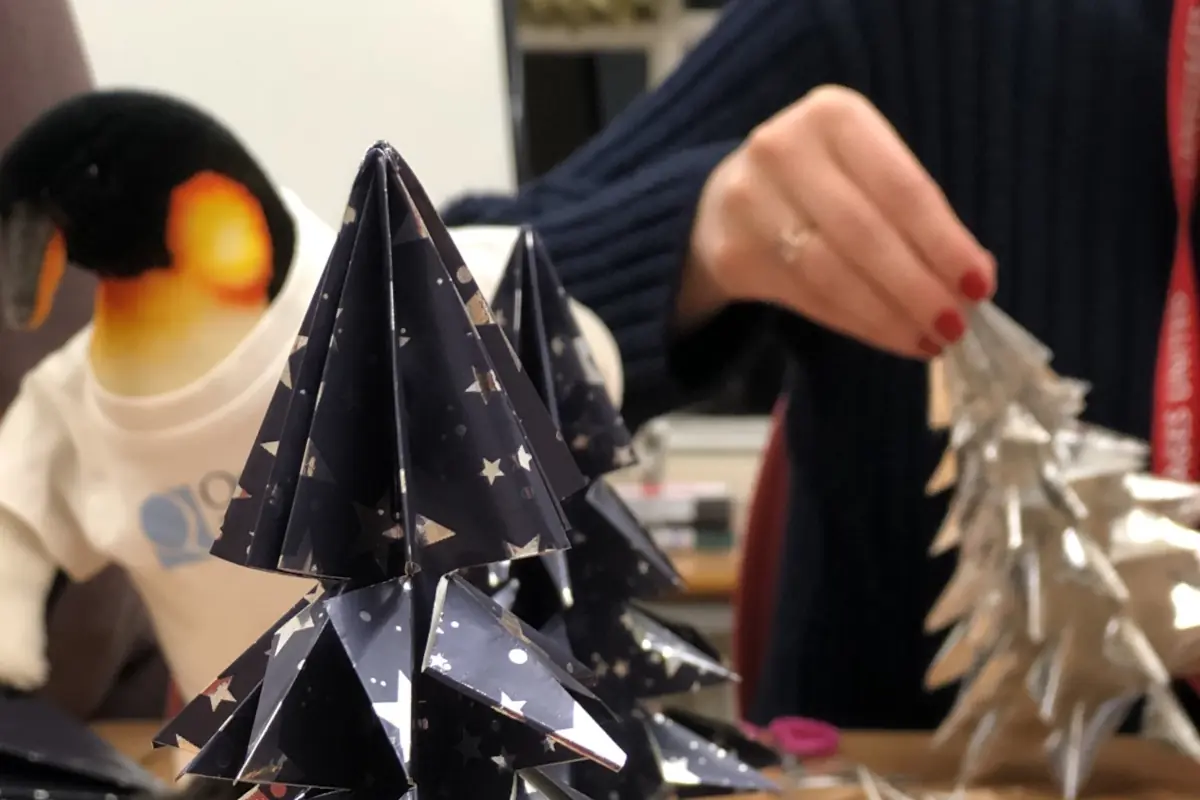 Festive Origami with Languages United Staff